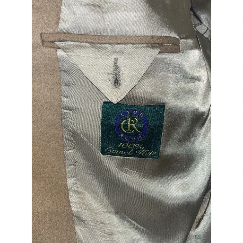 Club Room Mens 100% Camel Hair Blazer 42R Sport Coat Old Money Tan Quiet Luxury